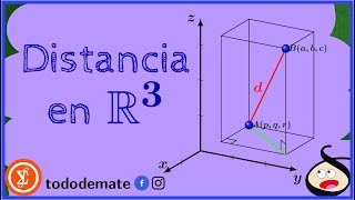 📏 DISTANCIA entre DOS PUNTOS en el espacio tridimensional [upl. by Anyl447]