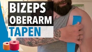 Bizeps Tapen Anleitung  Kinesiologie Tape Bizeps  Oberarm richtig Tapen [upl. by Duff864]