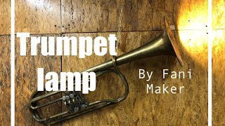 DIY trumpet lamp  come trasformare una tromba in lampada [upl. by Efioa]