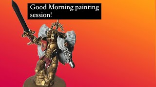 Warhammer 40000 painting session Continuing the Sanguinary Guard [upl. by Neddy]