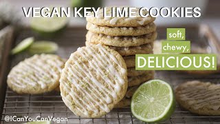 VEGAN KEY LIME SUGAR COOKIES  Soooo easy Just 9 ingredients [upl. by Ninahs]