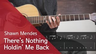 Shawn Mendes  Theres Nothing Holdin Me Back 기타코드 연주 통단기 쉬운버전 [upl. by Gnahc]