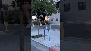 Skating a Bike Rack 🚲 skateboard ollie tonyhawk [upl. by Korella]