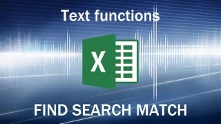 Excel formulas and functions  FIND SEARCH MATCH [upl. by Siuluj]