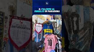 💥Omaggio a Maradona dal PALERMO💥sscnapoli conte largomaradona napolipalermo coppaitalia [upl. by Im290]