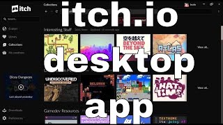 itchio desktop app  free indie game browser  downloader  manager [upl. by Tound]