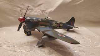 British Hawker Tempest Aircraft Eduard 148 scale Build Video [upl. by Ecidnacal729]