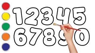 Learn Numbers l Follow the dots and write color numbers with a marker pen l 10 l Write Numbers [upl. by Hearsh894]