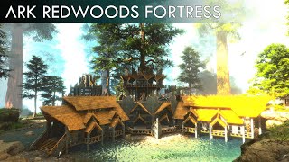 Epic Redwood Tree Fortress Build  Ark Survival Ascended [upl. by Ahern]