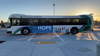 2 Tri Delta Transit Buses 391 amp 300X Eastbound To Brentwood Leaving New Oakley Park N Ride In 4K [upl. by Evvie]