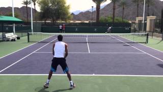 Gael Monfils  Indian Wells Practice 3714 Court Level [upl. by Laius18]