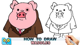 How to Draw Waddles easy  Gravity falls [upl. by Leihcim]