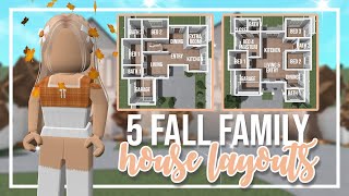 1 amp 2 Story Fall Family House Layouts in Bloxburg Roblox [upl. by Beberg]