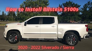 HOW TO INSTALL BILSTEIN 5100s SILVERADO  SIERRA 2020  2022 [upl. by Atteloj]