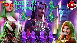 New Carinas Trial 7 For 7 Act 71 Completion With 7Stars ONLY Brand New Challenge  MCOC [upl. by Keli]