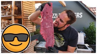 Steak Test Bavette Steak grillen  Wie schmeckt das Angebersteak [upl. by Luamaj]