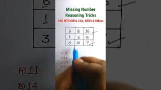 Missing number 2024  SSC GD 202324  Reasoning Practice Set  short trick For SSC GD Reasoning [upl. by Iaht]