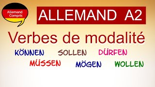 🇩🇪 Les verbes modaux en allemand  apprendreallemand [upl. by Karisa]