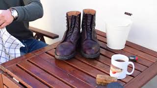 Cleaning Crockett amp Jones Boots [upl. by Imoian430]