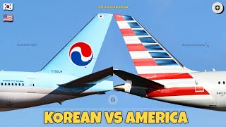 Korean Air Vs American Airlines Comparison 2024 🇰🇷 Vs 🇺🇲 [upl. by Elleinahc287]