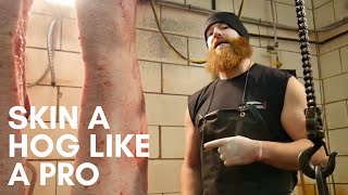 How to Skin a Pig or How to Skin a Hog  By The Bearded Butchers [upl. by Pressman]