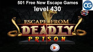 Walkthrough 501 Free New Escape Games level 430  Escape from deadly prison  Complete Game [upl. by Ynaffit]