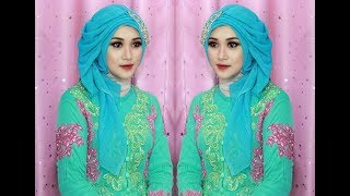 TUTORIAL MAKE UP DAN HIJAB SEGE EMPAT SEMPLE MEWAH HIJAB PESTA HIJAB KNDANGANHIJAB WISUDA [upl. by Arne]