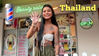 💈BARBER GIRL CREAM says SHE KNOWS How to TAKE CARE my Hair  Pattaya Thailand 🇹🇭 ASMR [upl. by Celik928]