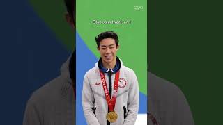 Nathan Chen reacts to his Beijing 2022 gold medalwinning free skate [upl. by Friedlander]