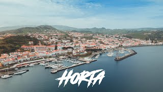 HORTA  Faial the Azores Portugal by Drone in 4K  DJI Mavic Air 2 [upl. by Odrareve]