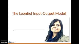 Leontief InputOutput Model  Part 5a [upl. by Aicenaj428]