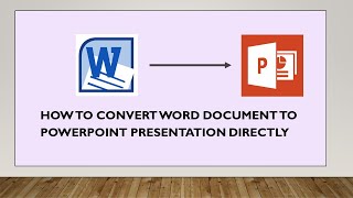 WORD to PPT Conversion  How to Convert Word document to PPT [upl. by Delacourt]