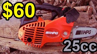 60 Arborist TopHandle Chainsaw 25cc  Echo CS2511T Alternative  Bucking Firewood [upl. by Eannyl]