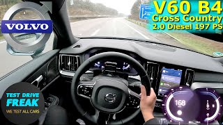 2023 Volvo V60 Cross Country B4 AWD 197 PS TOP SPEED AUTOBAHN DRIVE POV [upl. by Olnek244]