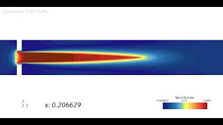 Transonic Flow through a Perforated Plate 03 Mach Number [upl. by Magdalena7]