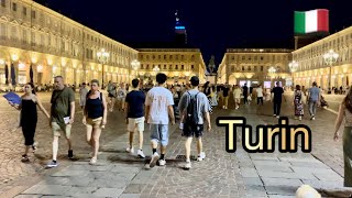 Turin Italy 🇮🇹 Saturday Night City Walk 4K HD 60fps July 27 2024 Walking Tour City Center Torino [upl. by Cynthia]