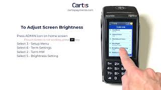 How To Adjust Terminal Screen Brightness on an Ingenico Move 5000 Credit Card Terminal [upl. by Kowal]