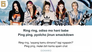 ITZY  SWIPE EASY LYRICSINDO SUB by GOMAWO [upl. by Langham764]