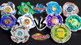 Beyblade 1999 VS Beyblade Metal Fight 2008  Beyblade Burst Remake Team Battle [upl. by Ynabla968]