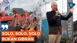 Massa Teriak “Solo Bukan Gibran” Saat GanjarMahfud Gelar Kampanye Akbar [upl. by Leahcin]