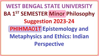 WBSU BA 1ST SEMESTER Minor Philosophy Suggestion 202324 [upl. by Waxler]