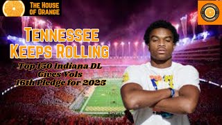 Tennessee Football Tennessee Keeps Rolling with Commitment 16 from Consensus Top 150 Indiana DL [upl. by Shirley42]