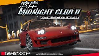 GTAO Midnight Club 2 Customization Styles Los Angeles Cars [upl. by Merwyn]