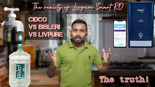 Livpure ROUVMineralizer Vs Bisleri Vs Corporation water  Livpure Smart water is best or worst [upl. by Glory]