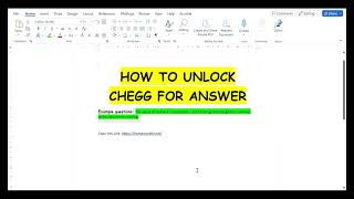 LEGIT FAST UNLOCK CHEGG  free and unlimited [upl. by Edna]