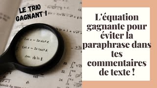 Comment éviter la paraphrase au bac de français [upl. by Danuloff]