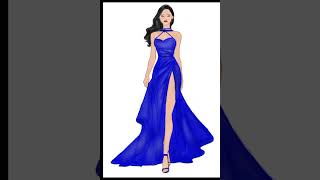 Fashion illustration template colouring designing digitalart fashion [upl. by Axia]