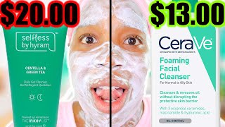 Cerave Foaming Facial Cleanser vs Selfless by Hyram Green Tea Cleanser [upl. by Nireves]