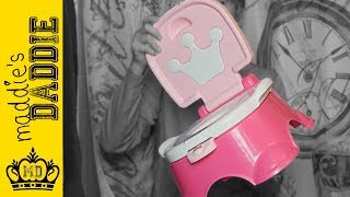 Fisher Price Pink ROYAL Princess Stepstool Potty Review [upl. by Atiken290]