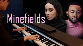 Faouzia amp John Legend  Minefields Piano Instrumental with Lyrics [upl. by Granese453]